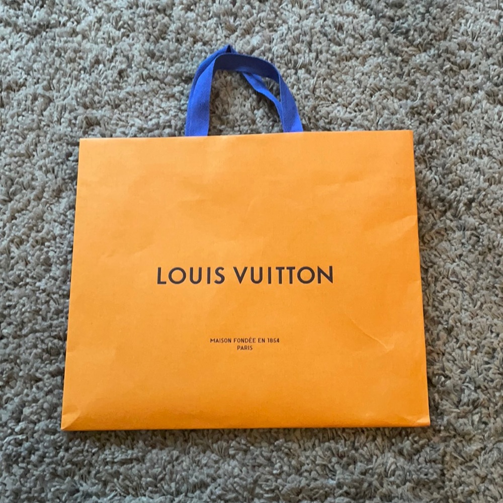 Louis Vuitton paper orange bag